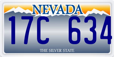 NV license plate 17C634