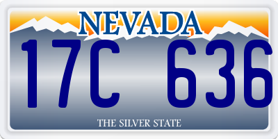 NV license plate 17C636