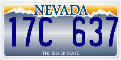 NV license plate 17C637