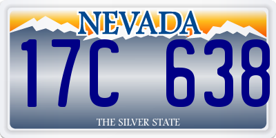 NV license plate 17C638