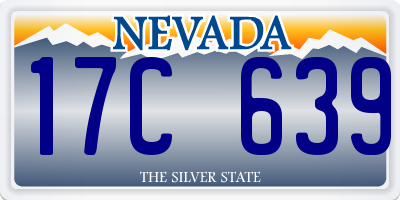 NV license plate 17C639