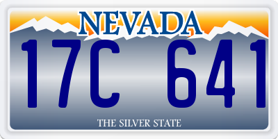 NV license plate 17C641