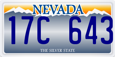 NV license plate 17C643