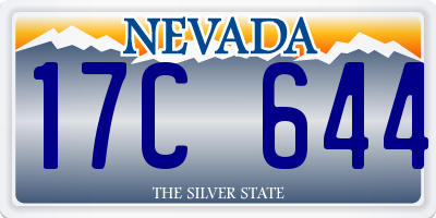 NV license plate 17C644