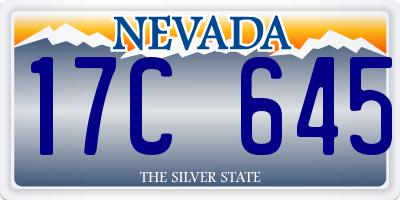 NV license plate 17C645