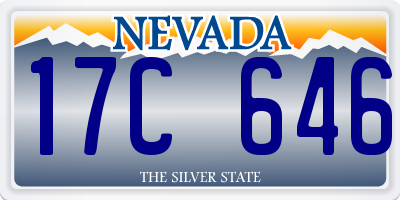 NV license plate 17C646