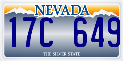 NV license plate 17C649