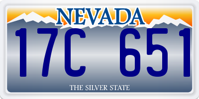 NV license plate 17C651