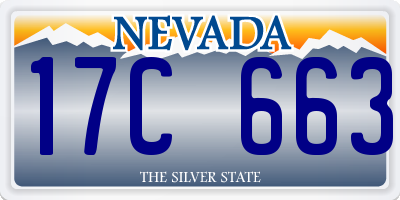 NV license plate 17C663