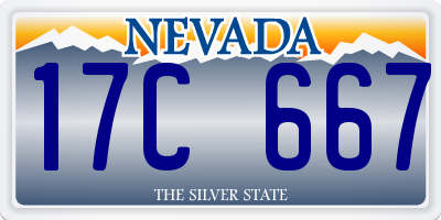 NV license plate 17C667