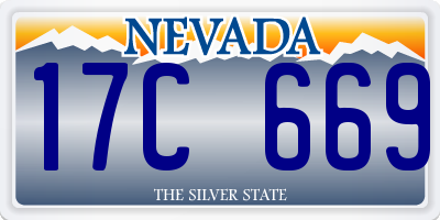 NV license plate 17C669