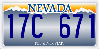 NV license plate 17C671