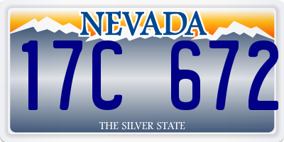 NV license plate 17C672