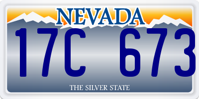 NV license plate 17C673
