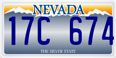 NV license plate 17C674