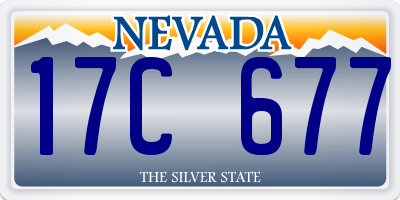 NV license plate 17C677