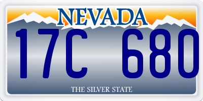 NV license plate 17C680