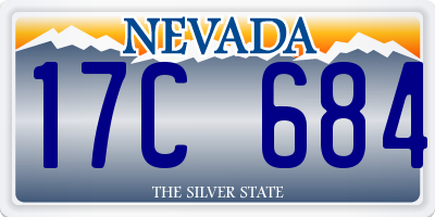 NV license plate 17C684