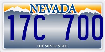 NV license plate 17C700