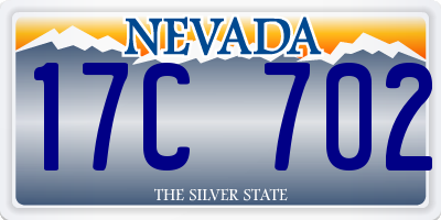 NV license plate 17C702