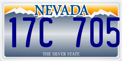 NV license plate 17C705