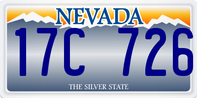 NV license plate 17C726