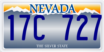 NV license plate 17C727