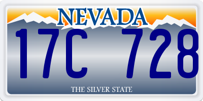 NV license plate 17C728