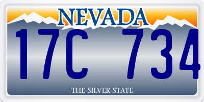 NV license plate 17C734