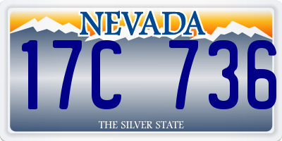 NV license plate 17C736