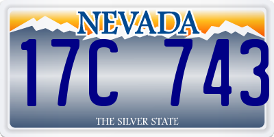NV license plate 17C743