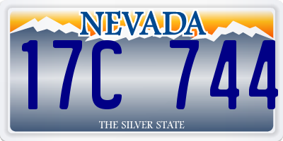 NV license plate 17C744