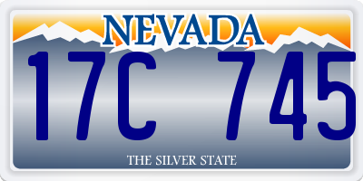NV license plate 17C745