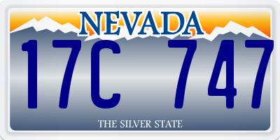 NV license plate 17C747
