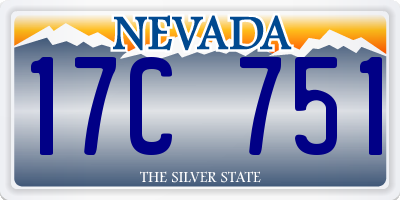 NV license plate 17C751