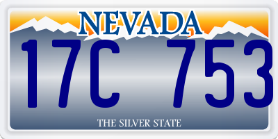 NV license plate 17C753