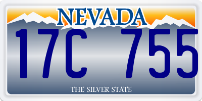 NV license plate 17C755