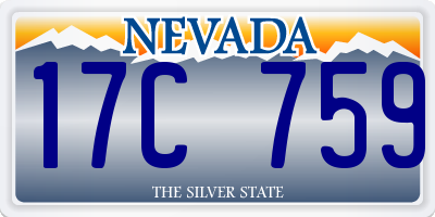 NV license plate 17C759