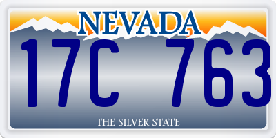 NV license plate 17C763