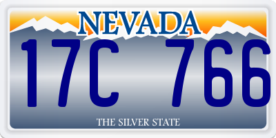 NV license plate 17C766