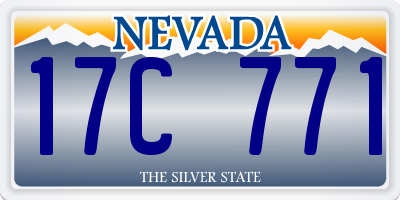 NV license plate 17C771