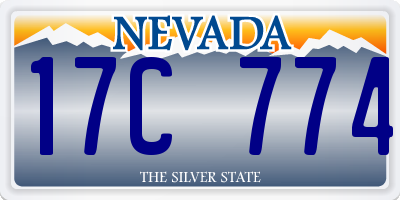 NV license plate 17C774