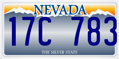 NV license plate 17C783