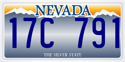 NV license plate 17C791