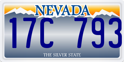 NV license plate 17C793