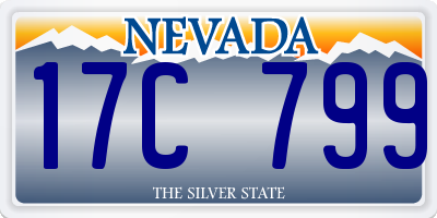 NV license plate 17C799