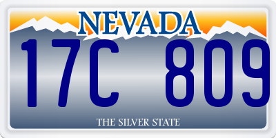 NV license plate 17C809