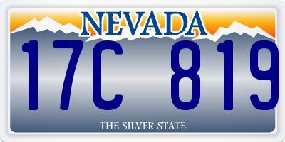 NV license plate 17C819