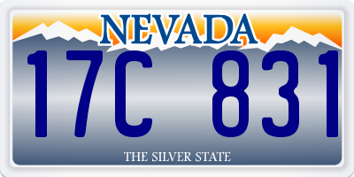 NV license plate 17C831