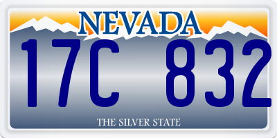 NV license plate 17C832